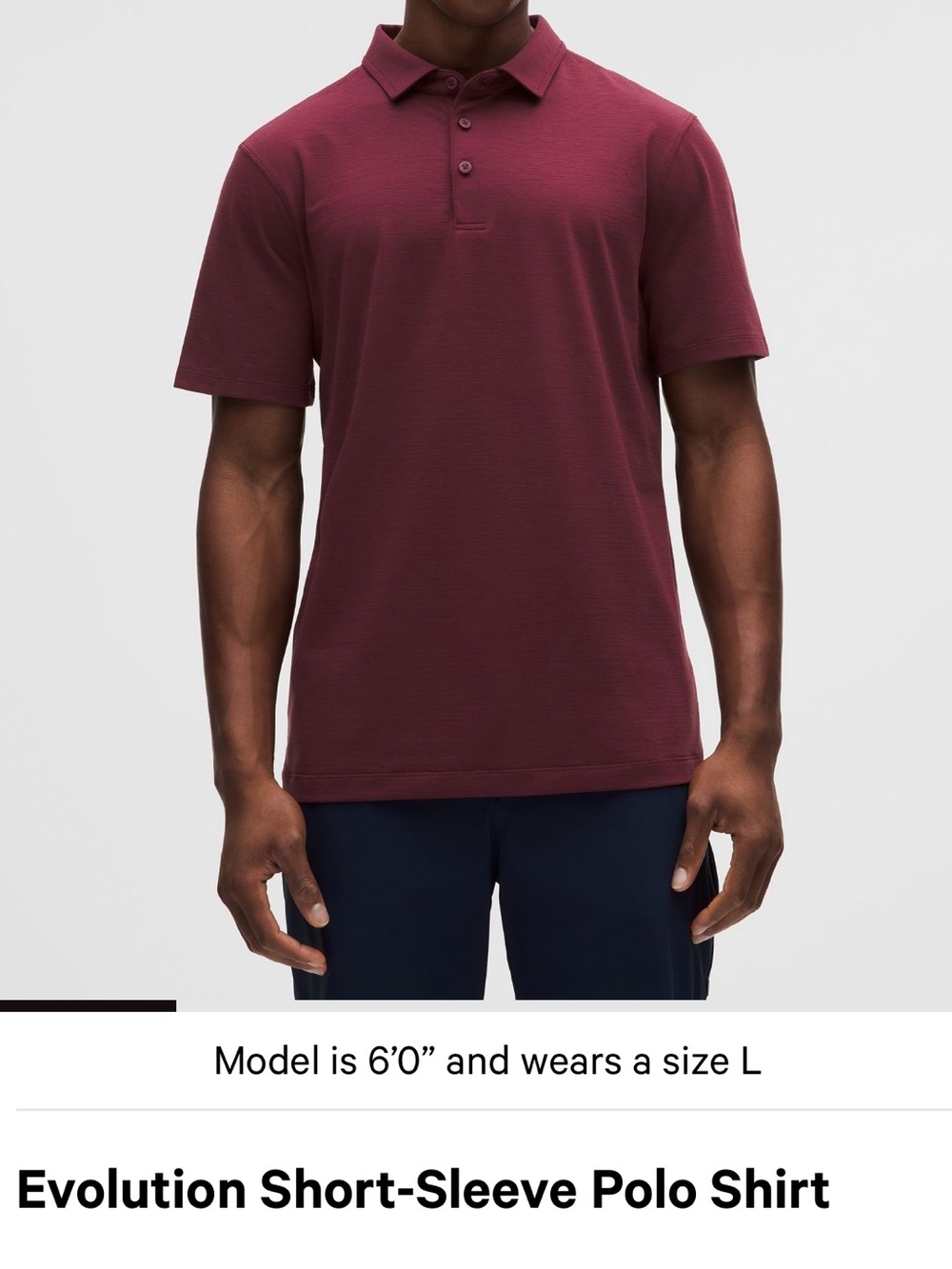Lululemon License to Move Mock Neck Shirt Men’s in Burgundy Red